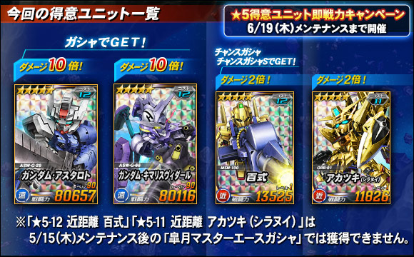 ★5得意ユニットの即戦力キャンペーン