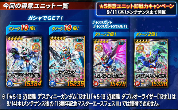 ★5得意ユニットの即戦力キャンペーン