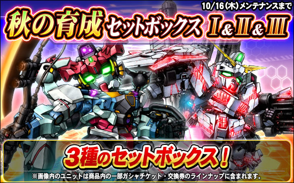 秋の育成セットボックス販売