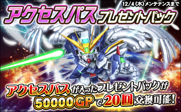 アクセスパスプレゼントパック販売