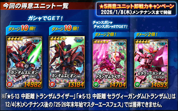 ★5得意ユニットの即戦力キャンペーン