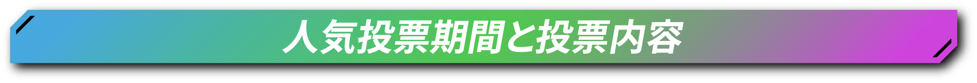 人気投票期間と投票内容
